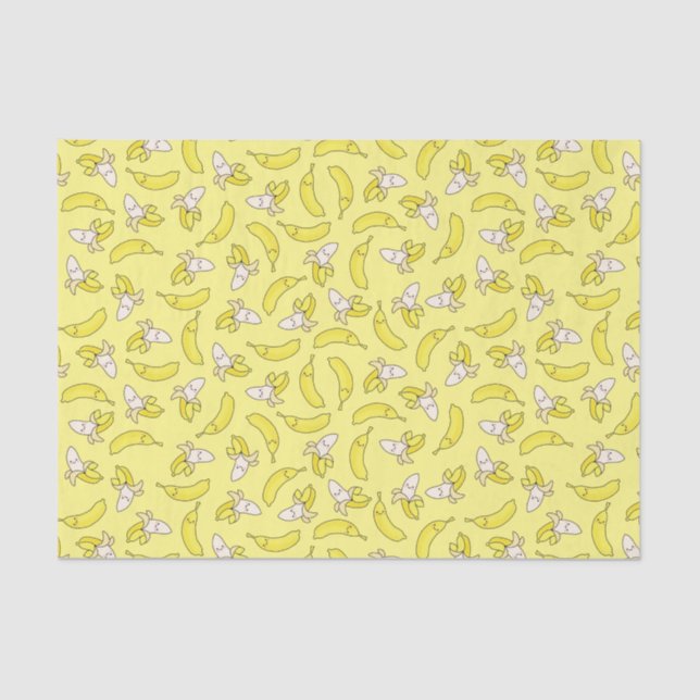 Cute Banana Kids Birthday Kawaii Tissue Paper (Front)