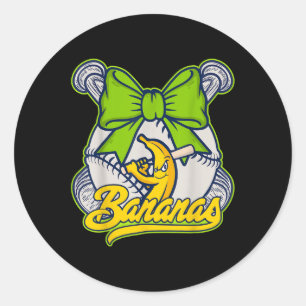 Cute Banana Name Banana Fruit Lover Personalised M Classic Round Sticker