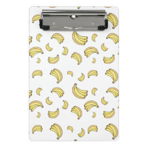 Cute Banana Pattern Hand Drawn Banana Aesthetic Mini Clipboard