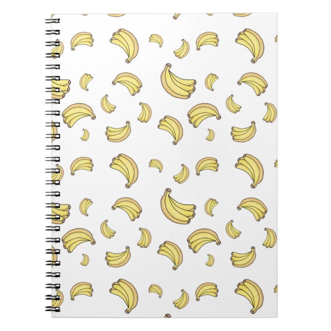 Cute Banana Pattern | Hand Drawn Banana Aesthetic  Notebook (Front)