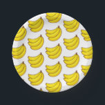 Cute Banana Pattern Paper Plate<br><div class="desc">Go bananas with this cute,  customisable banana pattern.</div>