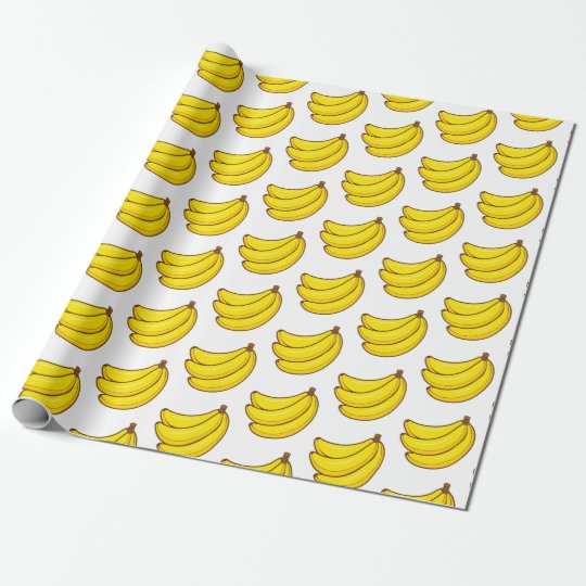 Cute Banana Pattern Wrapping Paper | Zazzle.co.uk