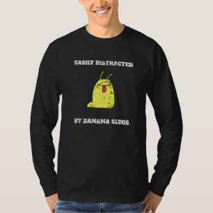 Cute Banana Slug Easily Distracted Retro Vintage D T-Shirt