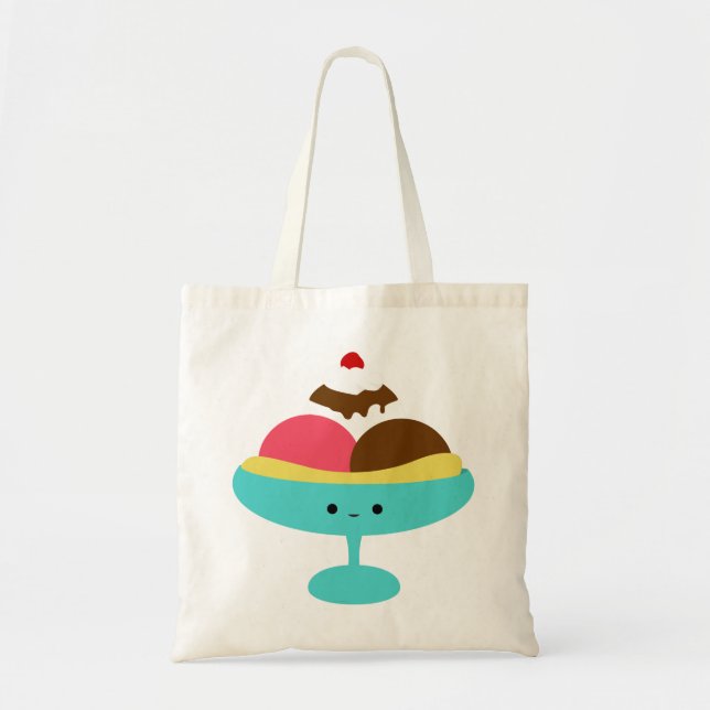 Cute Banana Split Tote Bag (Front)