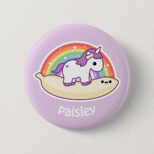 Cute Banana Unicorn 6 Cm Round Badge