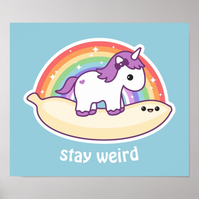 Cute Banana Unicorn Poster (Front)