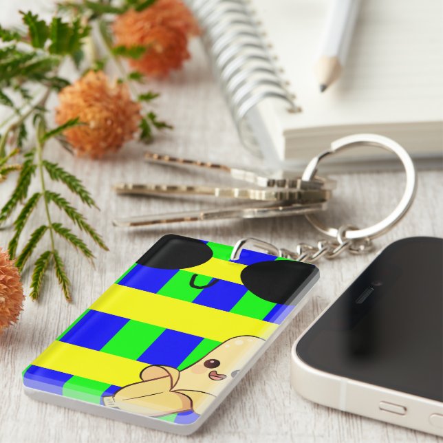 Cute banana with cute stitches key ring (Front Right)