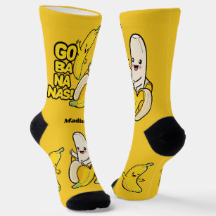 Cute Bananas custom name Socks