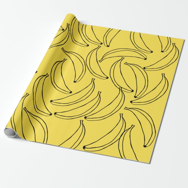 Cute Bananas Wrapping Paper (Unrolled)
