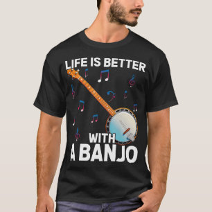 Cute Banjo For Bluegrass Country Music Blues T-Shirt
