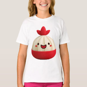 Cute Baozi Dumpling – Smiley Food Character Kids T-Shirt