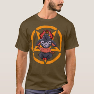 Cute Baphomet Pentagram Occult Satanism Satan Pent T-Shirt