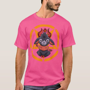 Cute Baphomet Pentagram Occult Satanism Satan Pent T-Shirt