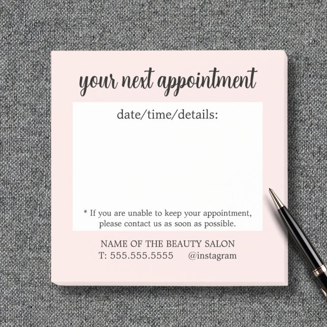 Cute Bare Rose Handwritten Appointment Remind Post-it Notes (Creator Uploaded)