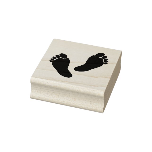Cute Barefoot Feet 2 Inch Square Ink Stamp (Stamp)