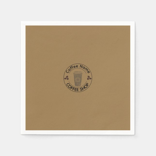 Cute Barista Obsessive Coffee café Napkin (Front)