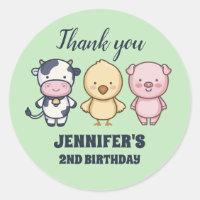 Cute Barn Animals Kids Birthday Party