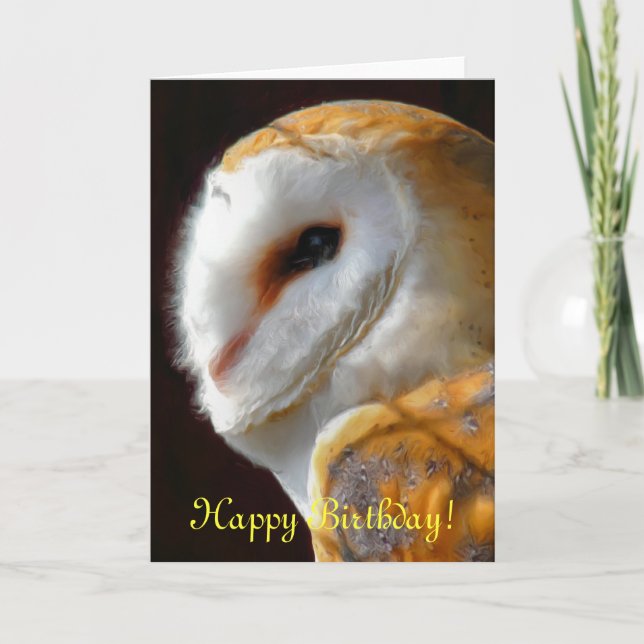CUTE BARN OWL CARD (Front)