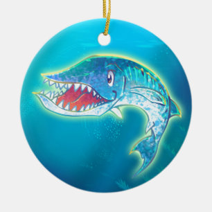 Cute Barracuda Ceramic Tree Decoration