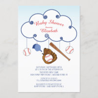 Cute Baseball Baby Shower Invitations