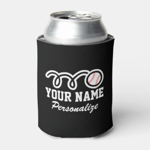 Cute baseball cartoon custom name Birthday gift Can Cooler