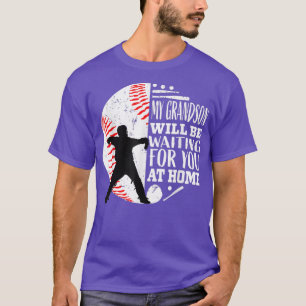 Cute Baseball Catcher Grandma Grandpa Grandson Quo T-Shirt