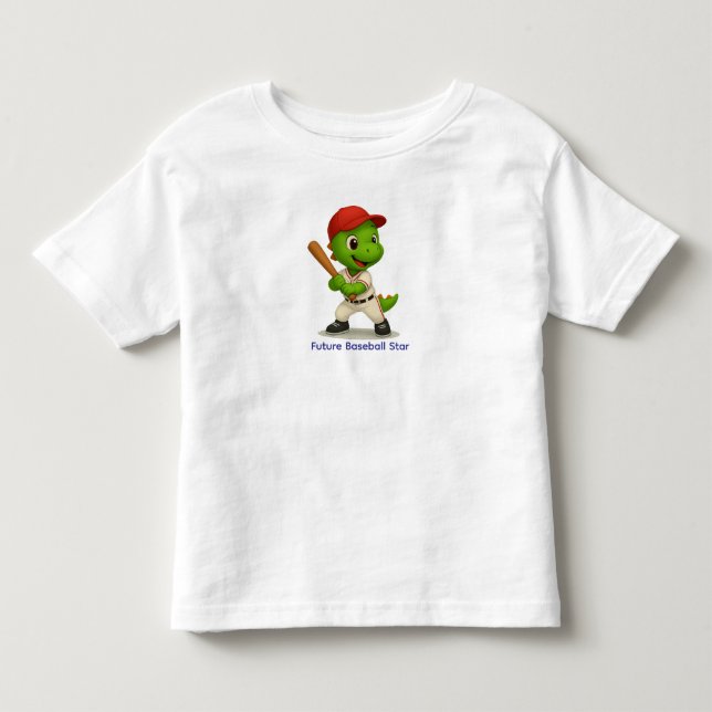 Cute Baseball Dino Shirt  (Front)
