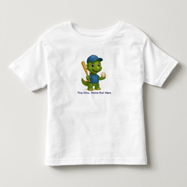 Cute Baseball Dino Shirt for Kids (Front)