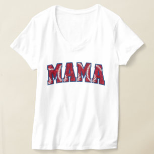 Cute Baseball Mama word art  T-Shirt