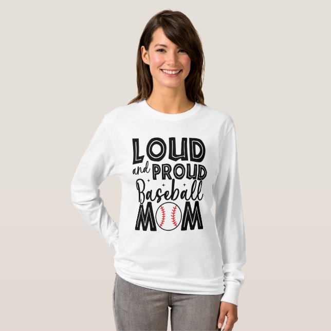 Cute Baseball Mum T-Shirt (Front Full)