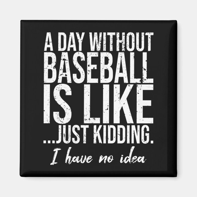 Cute Baseball Sports Magnet (Front)