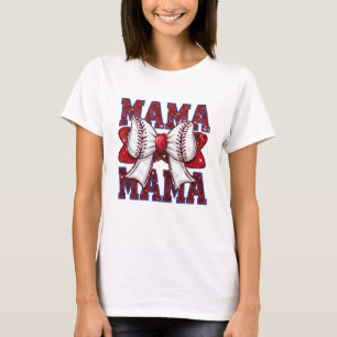 Cute Baseball sports Mom word art  T-Shirt