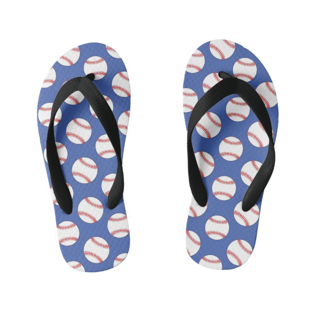 Cute baseball sports pattern flip flops (Footbed)