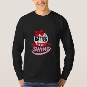 Cute Baseball-Themed "Batter Batter Swing" Design T-Shirt