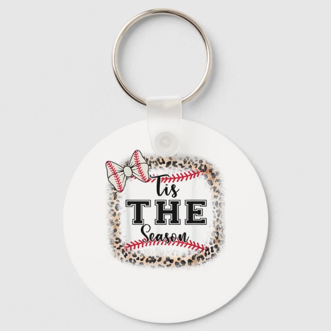 Cute Baseball Tis The Season Mum Sister Toddler Gi Key Ring (Front)