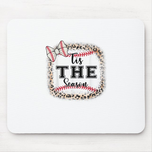 Cute Baseball Tis The Season Mum Sister Toddler Gi Mouse Mat (Front)