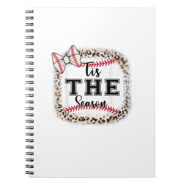 Cute Baseball Tis The Season Mum Sister Toddler Gi Notebook (Front)