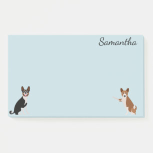 Cute Basenji Hound Dog Breed Personalised Post-it Notes