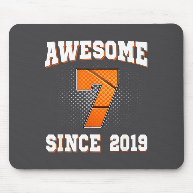 Cute Basketball 7th 2019 7 Old Years Since Mouse Mat (Front)