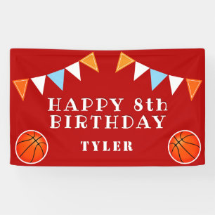 Cute Basketball Bunting Flags Kids Birthday Party Banner