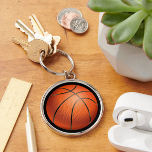 Cute Basketball Fun Sports Lover Accessory Key Ring