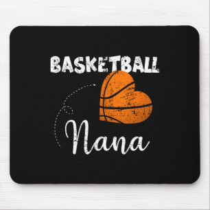 Cute Basketball Heart Basketball Nana  Mouse Mat