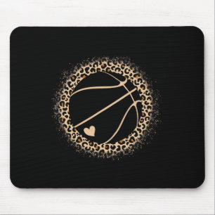 Cute Basketball Leopard Print Women Girls Basketba Mouse Mat