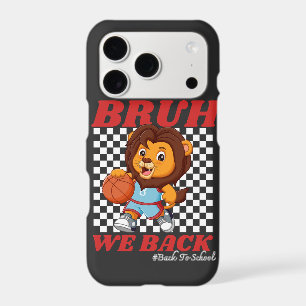 Cute Basketball Lion BRUH WE BACK Back To School