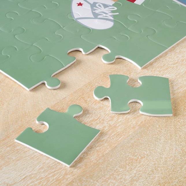 Cute basketball player red basketball jersey jigsaw puzzle (Side)