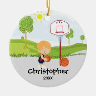 Cute Basketball Player Sport Christmas Ornament