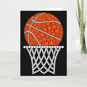 Cute Basketball Polka Dot Art Student Happy Dot Da Card