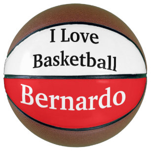 Cute Basketball Sports I Love Basketball Red