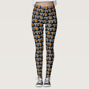 Cute basketball sports pattern athleisure leggings