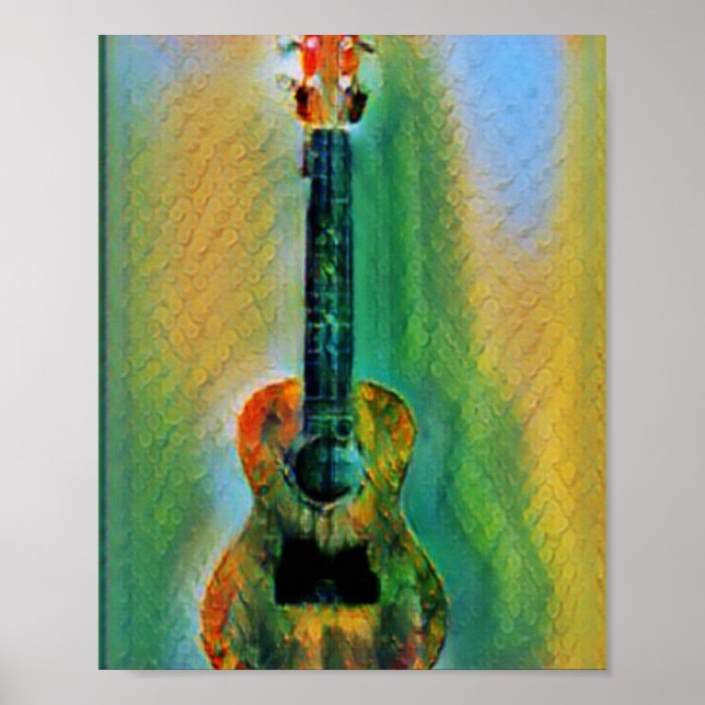 Cute Bass Guitar Poster (Front)